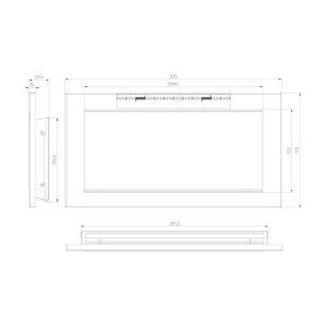 Vide-dechet basculant encastrable - AISI304 - 326x173x10mm - à ressort