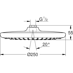 Douche de tête Vitalio Start 250 mm Douche de tête Vitalio Start 250 mm
