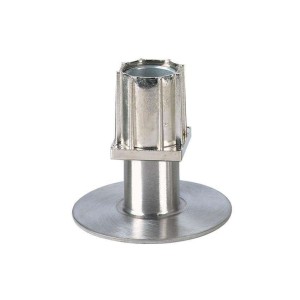 Vérin réglable 40x40mm - zamac nickelé - flange 90mm