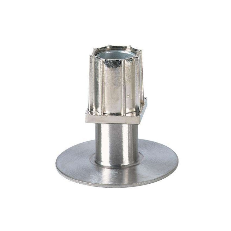 Vérin réglable 40x40mm - zamac nickelé - flange 90mm Vérin réglable 40x40mm - zamac nickelé - flange 90mm