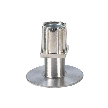 Vérin réglable 40x40mm - zamac nickelé - flange 90mm