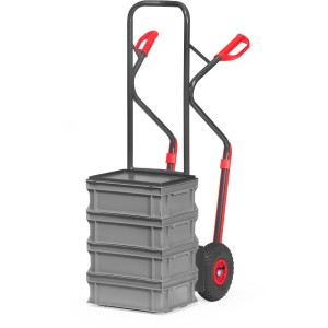 Diable en tube d'acier 300 kg avec patins amovibles