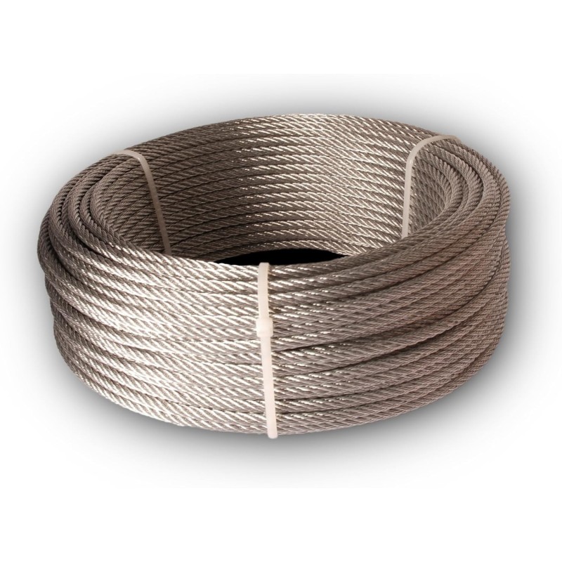 Câble 10 M de Traction Non Gainé Galvanisé - Charge de Travail 250 kg - Diamètre 5 mm Câble 10 M de Traction Non Gainé Galvanisé - Charge de Travail 250 kg - Diamètre 5 mm