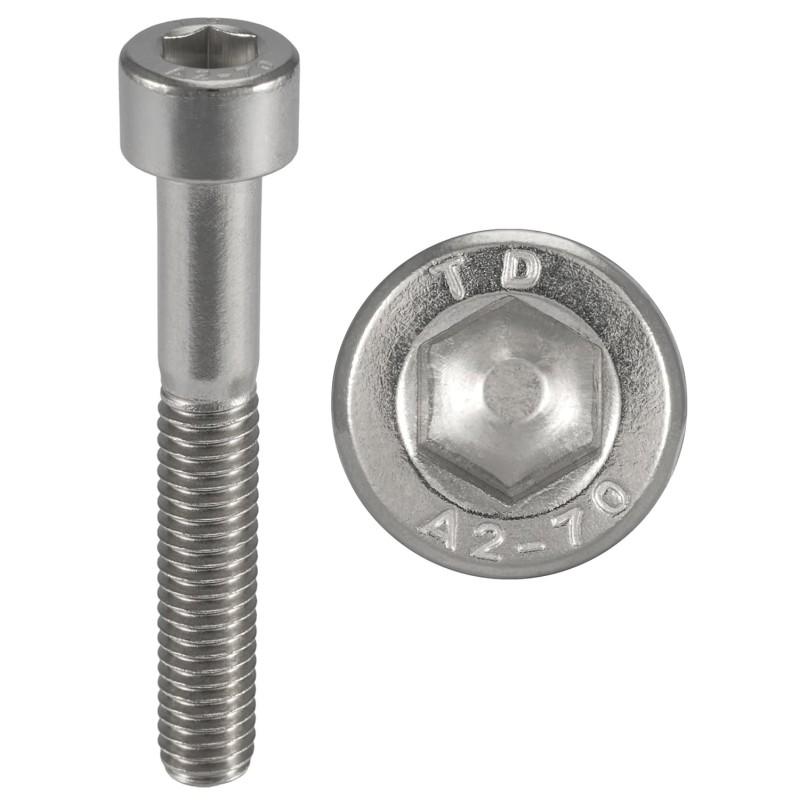 Vis INOX M8x40 mm tête cylindrique BTR 8x40 mm Vis INOX M8x40 mm tête cylindrique BTR 8x40 mm