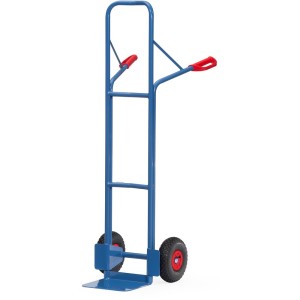 Diable en tube d'acier charge 300 kg hauteur 1600 mm