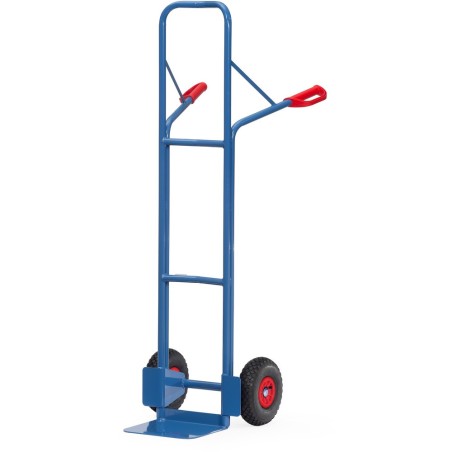 Diable en tube d'acier charge 300 kg hauteur 1600 mm