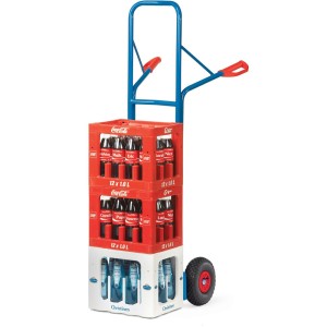 Diable en tube d'acier charge 300 kg hauteur 1600 mm