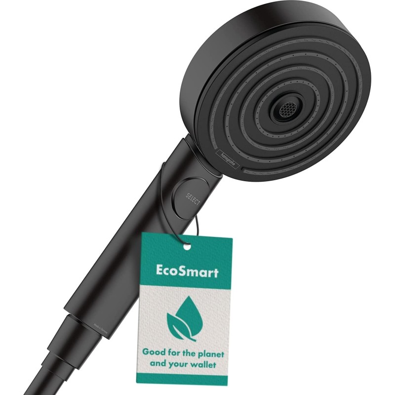 Pommeau de douche économie d'eau avec 9 l/min noir mat Pommeau de douche économie d'eau avec 9 l/min noir mat