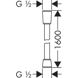 Flexible de douche universel 1,60 m chromé avec protection anti-pliure