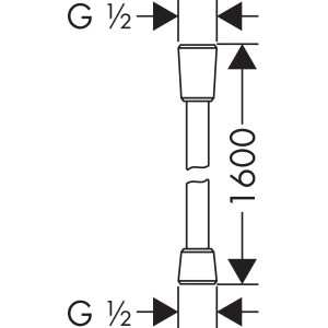 Flexible de douche Bronze Brossé 1,60 m