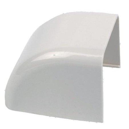 Embout de finition blanc pour goulotte 80x60 mm - EID