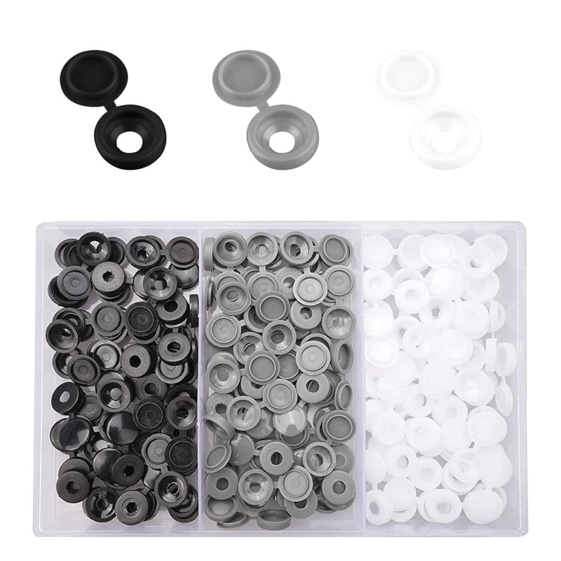 Cache Vis à Charnière en Plastique - Lot de 240 pièces Cache Vis à Charnière en Plastique - Lot de 240 pièces