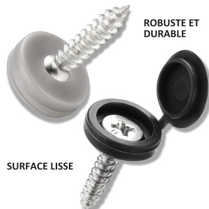 Cache Vis à Charnière en Plastique - Lot de 240 pièces