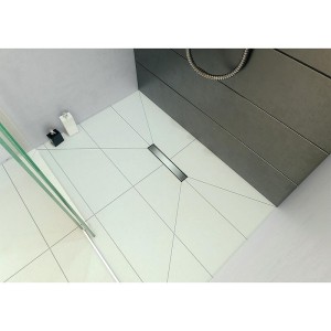 Caniveau de douche Venisio Slim extra-plat 50 mm avec siphon à membrane - Wirquin Pro
