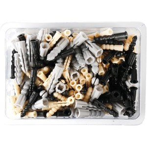 Assortiment de 200 Cheville Plastique 3 couleurs