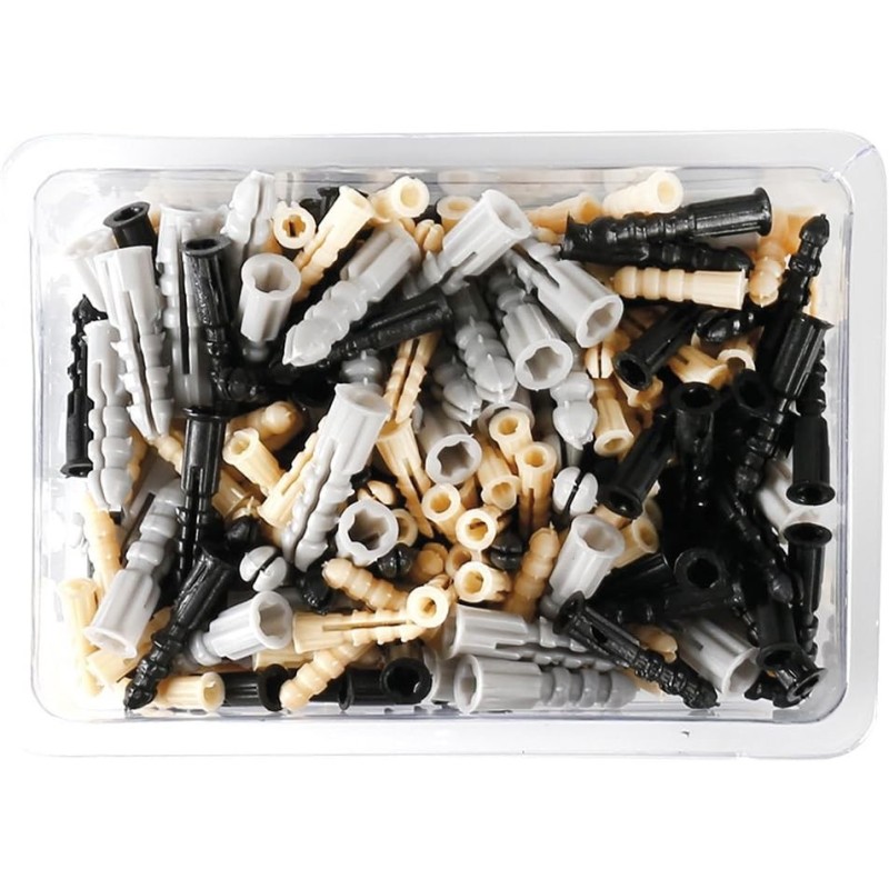 Assortiment de 200 Cheville Plastique 3 couleurs Assortiment de 200 Cheville Plastique 3 couleurs