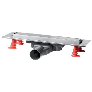 Caniveau de douche Venisio Slim extra-plat 50 mm avec siphon à membrane - Wirquin Pro