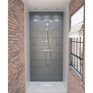Caniveau de douche Venisio Slim extra-plat 50 mm avec siphon à membrane - Wirquin Pro Caniveau de douche Venisio Slim extra-plat 50 mm avec siphon à membrane - Wirquin Pro