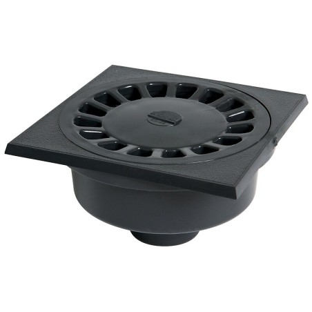 Siphon de cour à emboiture extérieure 200x200 gris foncé sortie 63/75 - NICOL