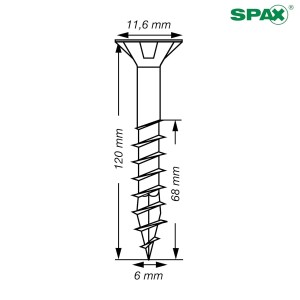 90 Vis universelle 6 x 120 mm - SPAX