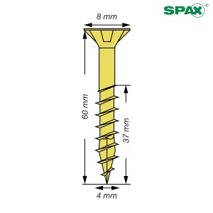 90 Vis universelle 4 x 60 mm - SPAX