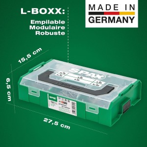 Mini mallette de vis - 700 vis à tête fraisée en 6 dimensions - SPAX