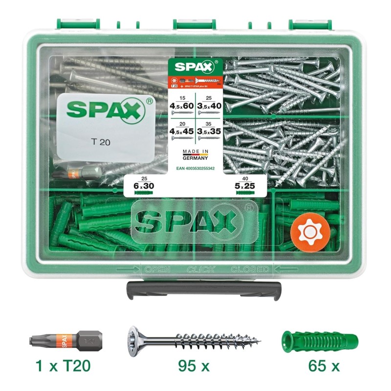 Boîte de vis et chevilles universelles 161 pièces - SPAX Boîte de vis et chevilles universelles 161 pièces - SPAX