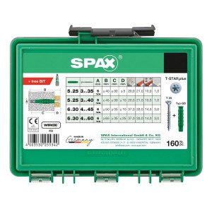 Boîte de vis et chevilles universelles 161 pièces - SPAX