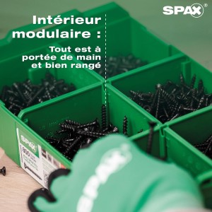 Mallette de montage L-BOXX Mini BLAX avec 800 vis universelles noires en 6 dimensions