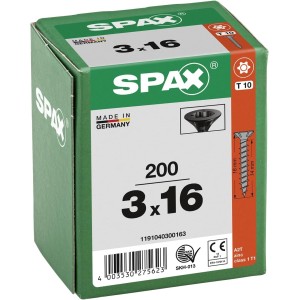 Vis 3x16 universelles à tête fraisée T-STAR Plus - SPAX