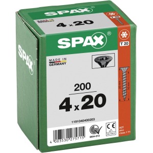 Vis 4x20 universelles à tête fraisée T-STAR Plus - SPAX