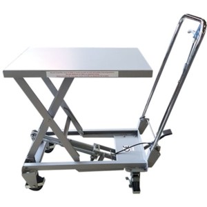 Table élévatrice manuelle aluminium 100 kg