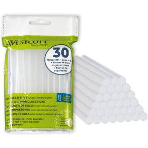 30 bâtons de colle 7mm pour pistolet à colle de taille standard 7 x 102mm