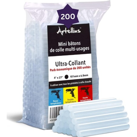 200 Bâtons De Colle Pour Pistolet 100x70 mm