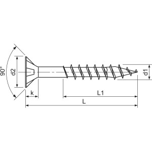 1000 Vis a bois galvanisées 4,0x 30