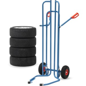 Diable pour pneumatiques avec rouleaux de démarrage
