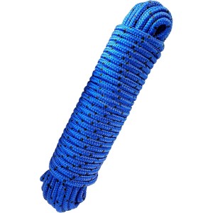 Corde polypropylène tressée 8 mm x 20 m - Bleu