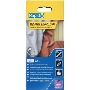 48 Bâtons de colle 12 mm Textile et cuir 12 x 190 mm