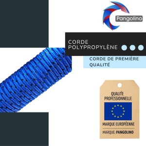Corde polypropylène tressée 8 mm x 20 m - Bleu Corde polypropylène tressée 8 mm x 20 m - Bleu