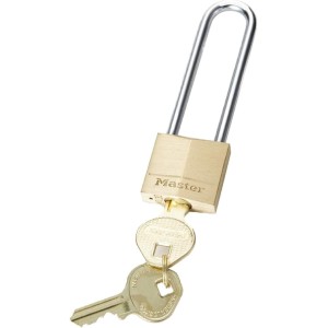 Cadenas en laiton 30 mm pour cave, malle, vestiaire, Serrure à clé - Anse longue