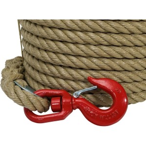 Corde 20 mm à Poulie avec Crochet 30 m Corde 20 mm à Poulie avec Crochet 30 m