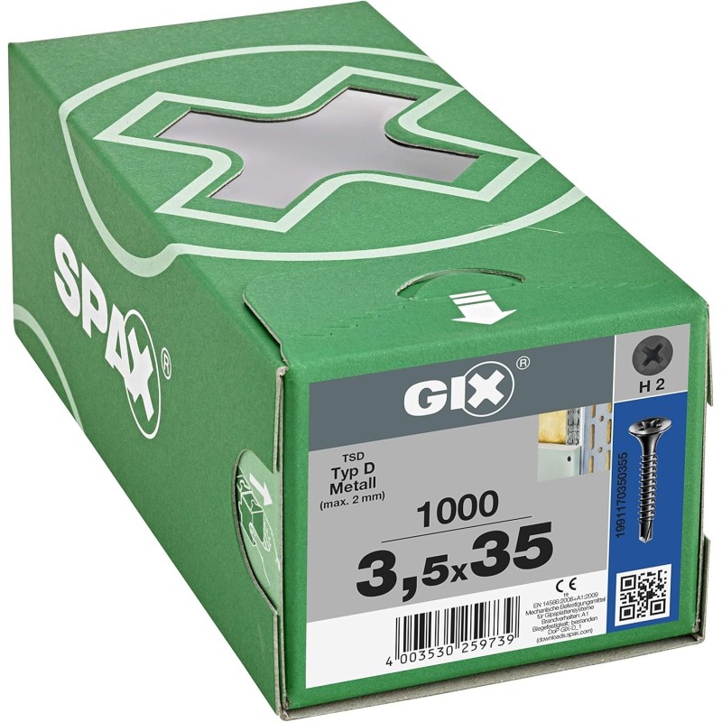 Vis 3x35 pour cloison sèche noir