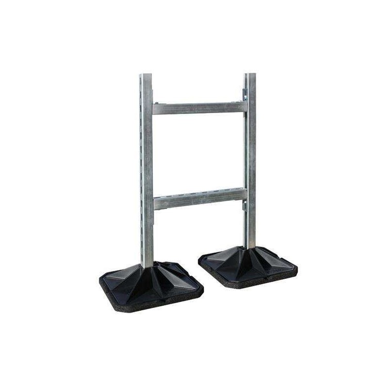 Pied sans tige supports en H 600x600mm - 1 kit (2 pieds)