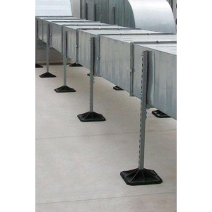 Pied sans tige supports en H 600x600mm - 1 kit (2 pieds)