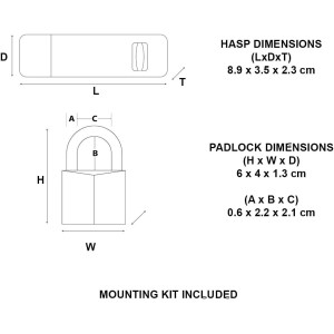 Moraillon de Porte avec cadenas - MASTERLOCK