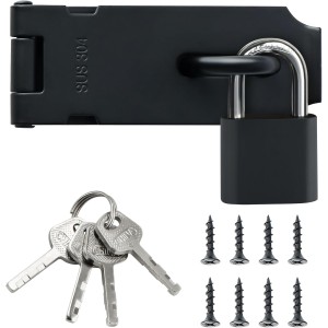 Loquet noir Porte Extérieur avec cadenas