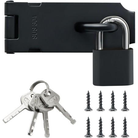 Loquet noir Porte Extérieur avec cadenas