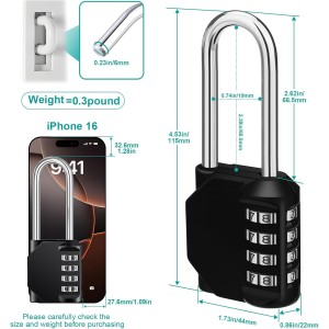 Cadenas à Code pour Casier 4 chiffres