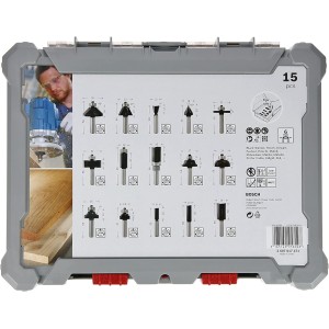 Bosch Professional 15 pièces Kit de Fraises Mixtes