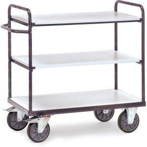 Chariot ESD à plateaux 500 kg avec 3 plateaux